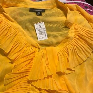 A yellow Ashley Stewart blouse